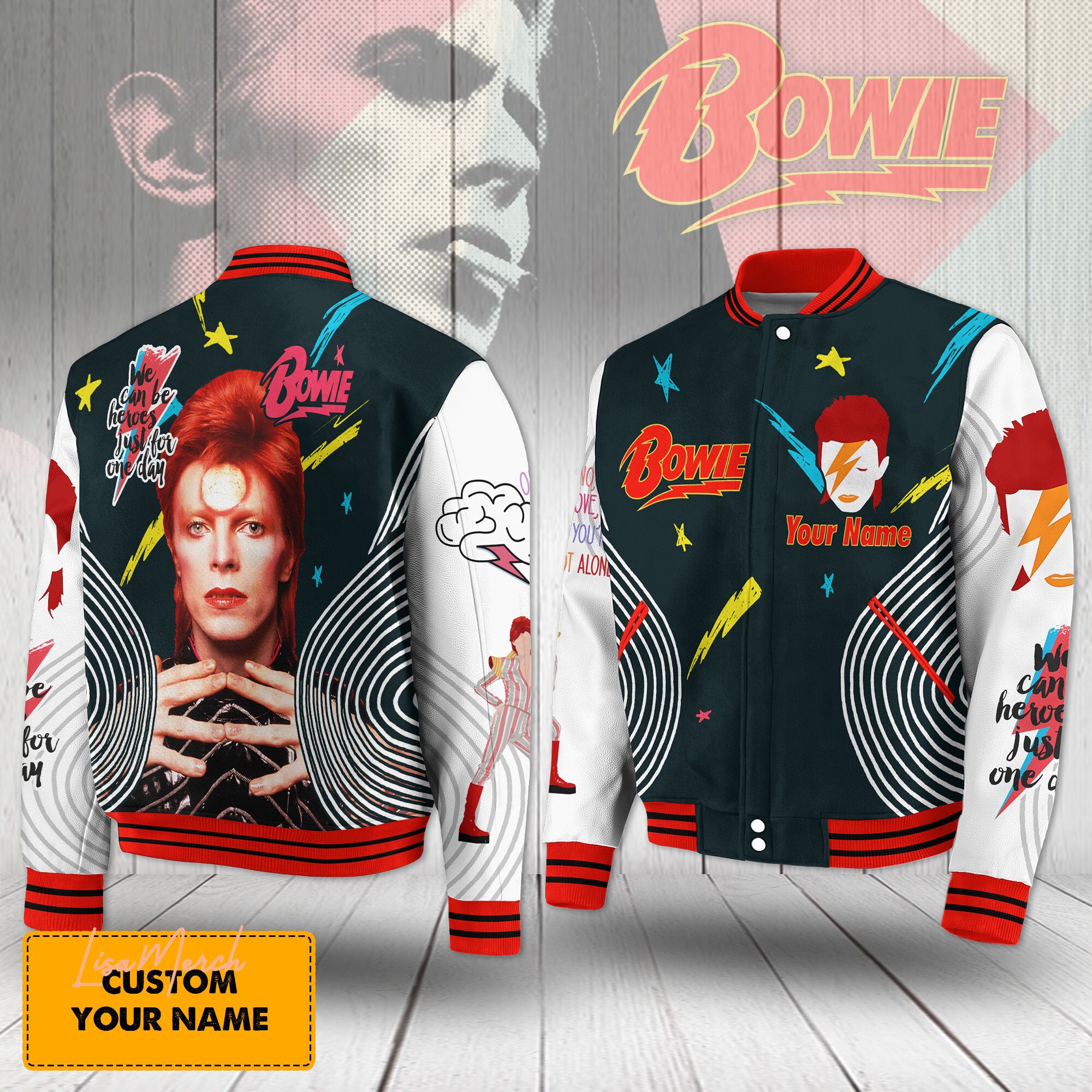 David Bowie New Bomber Baseball Jacket For Fan