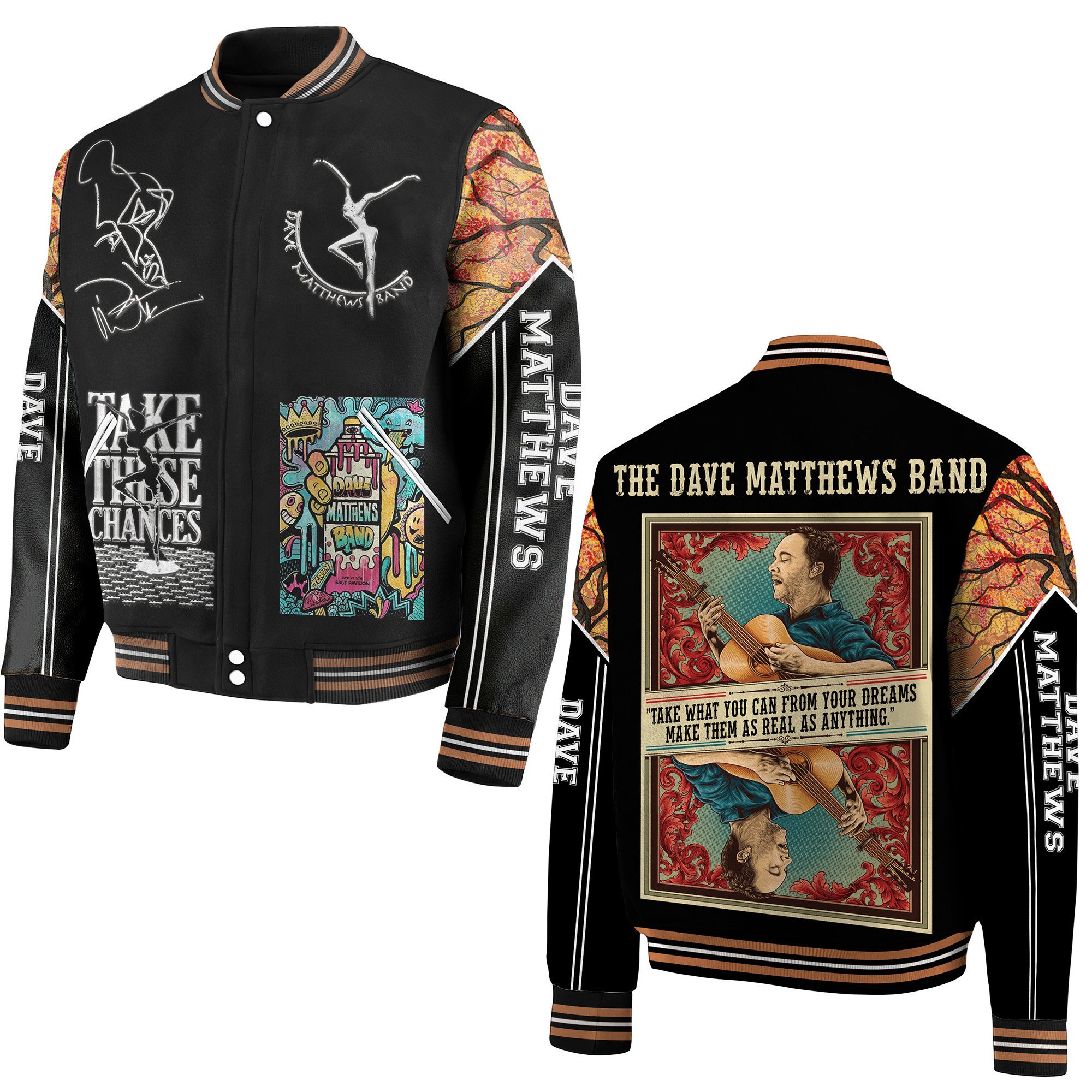 Dave Matthews Band New Bomber Baseball Jacket For Fan