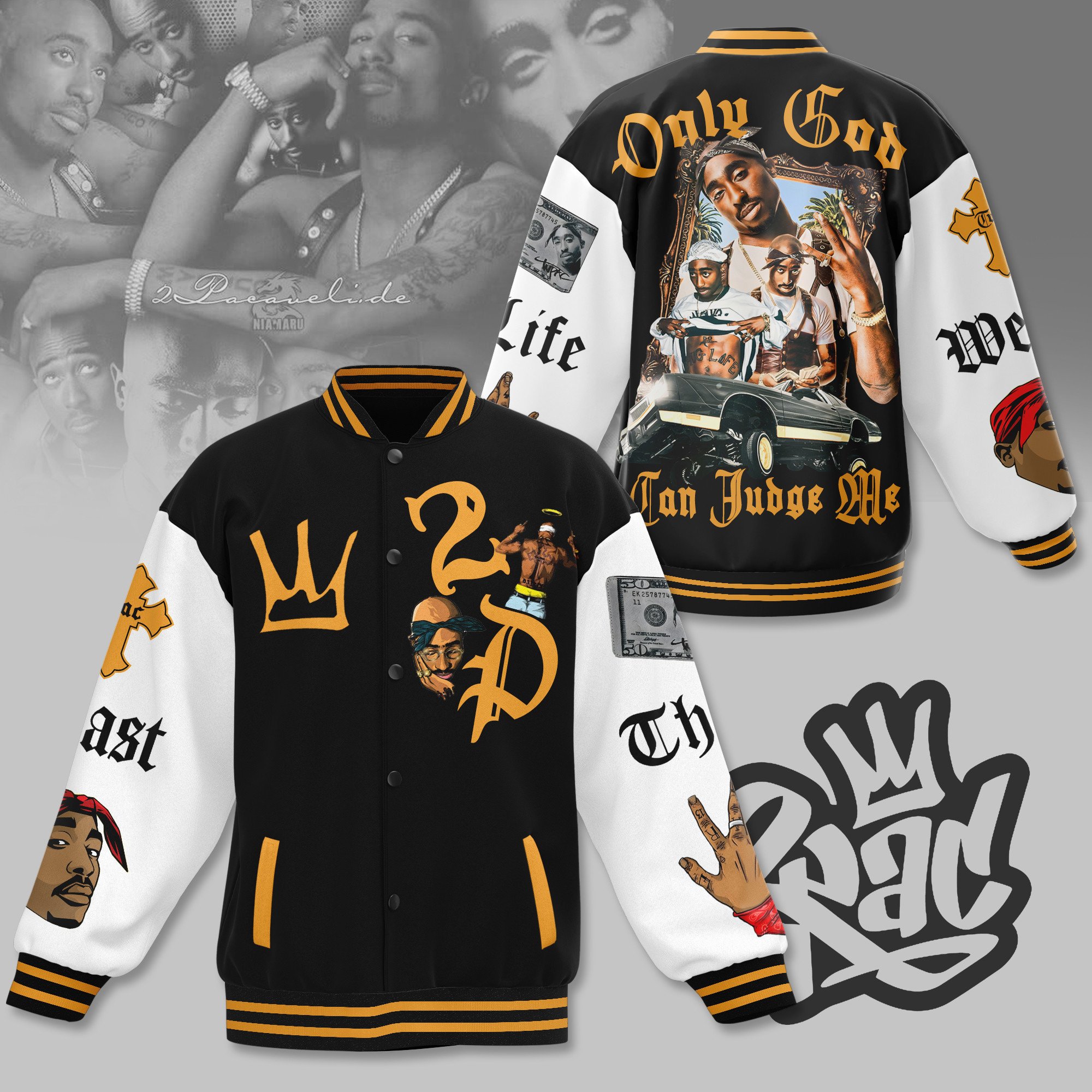 Tupac Shakur New Bomber Baseball Jacket For Fan