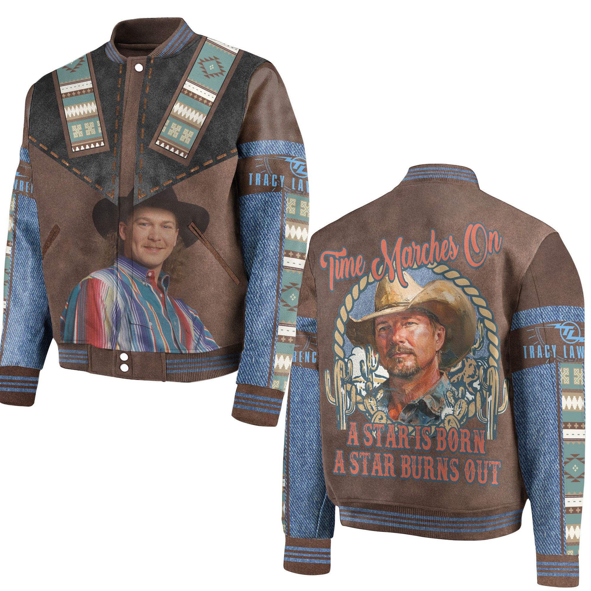 Tracy Lawrence New Bomber Baseball Jacket For Fan