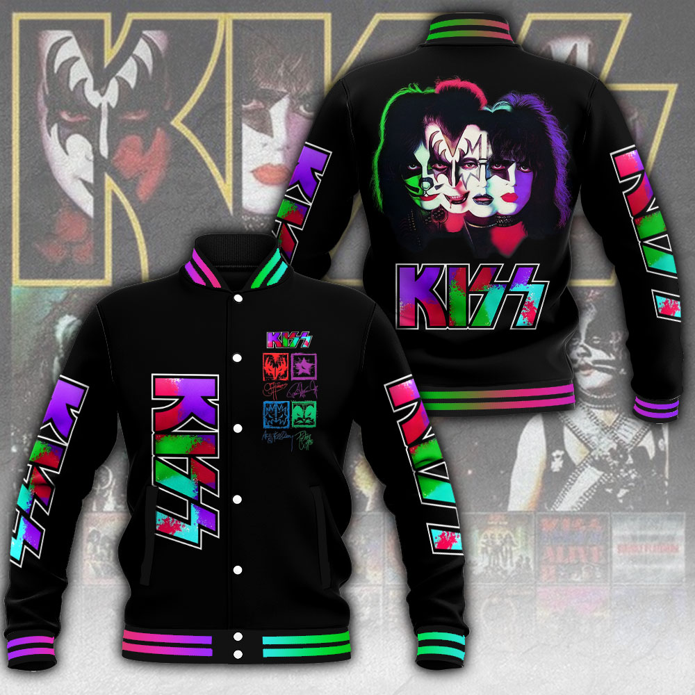 Kiss Neon Spectrum Bomber Jacket  Legacy Series