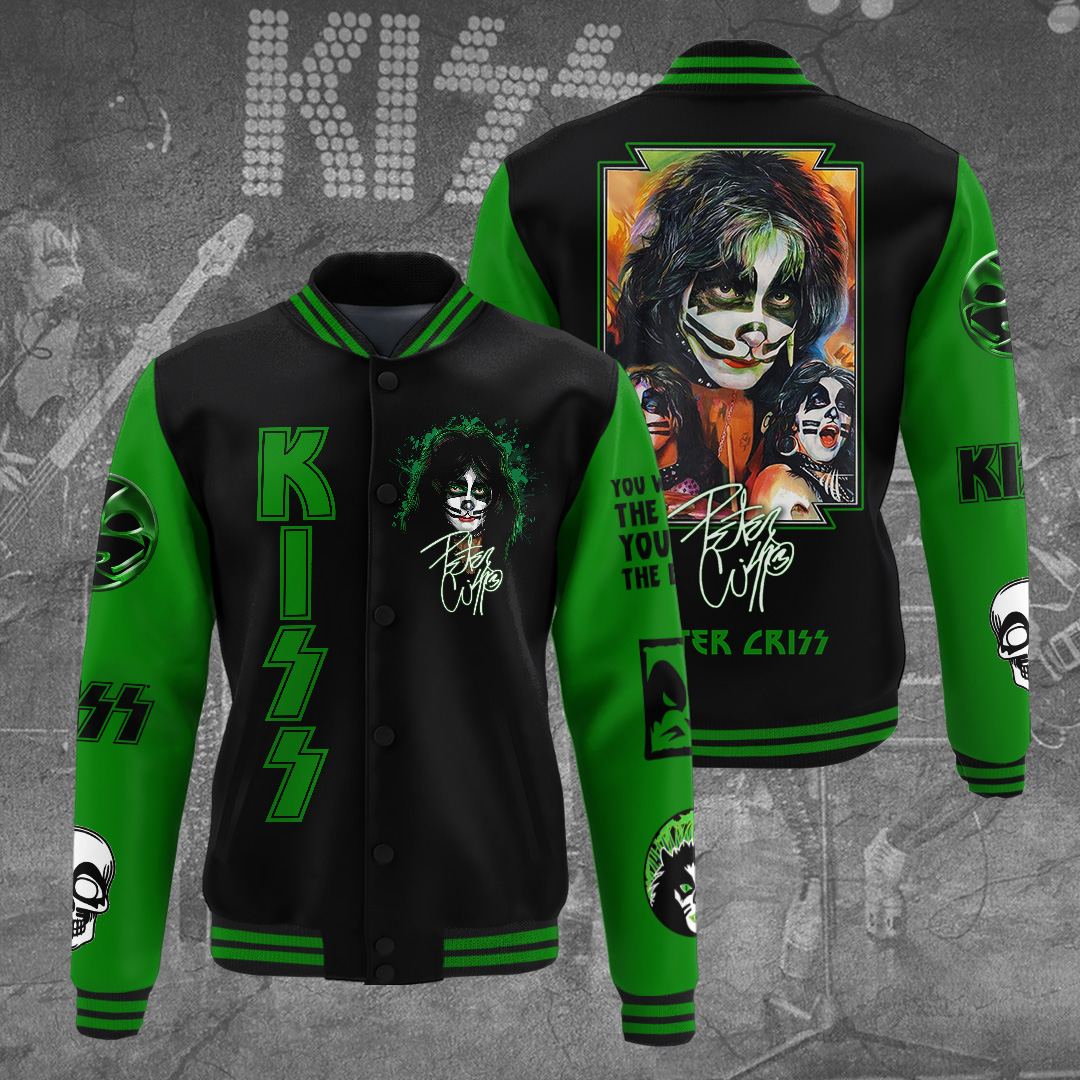 Kiss Varsity Jacket Green