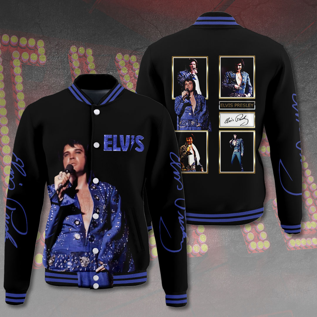 Elvis Legend Tribute Varsity  Black Gold Edition