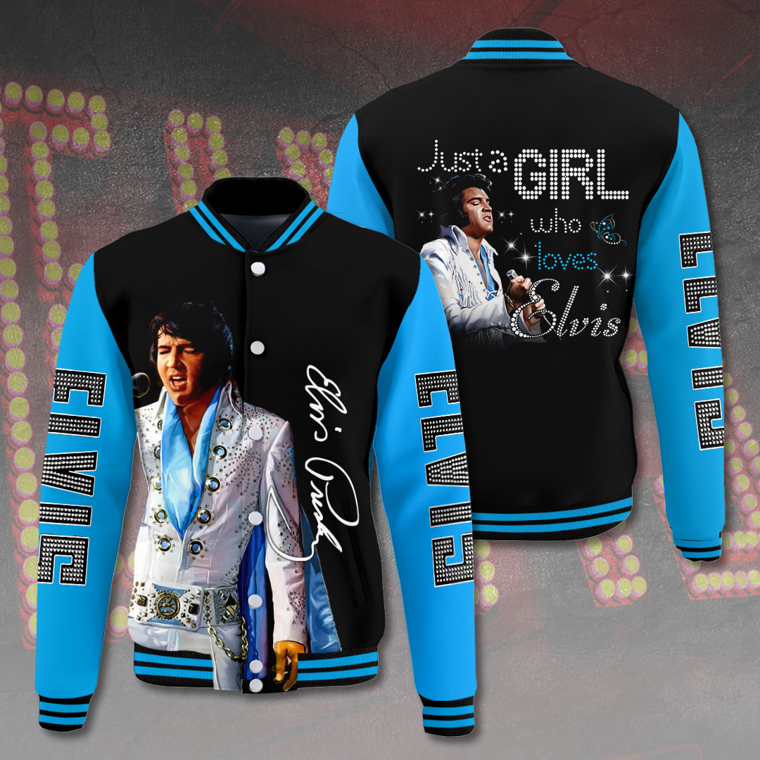 Elvis Pink & Blue Varsity Jacket  Music Legacy Edition