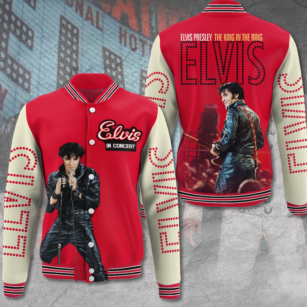 Elvis Red Flame Varsity  Retro King Edition