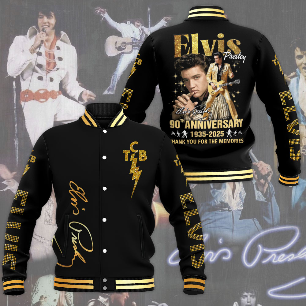 Elvis King Of Rock Jacket  Gold And Cream Edition