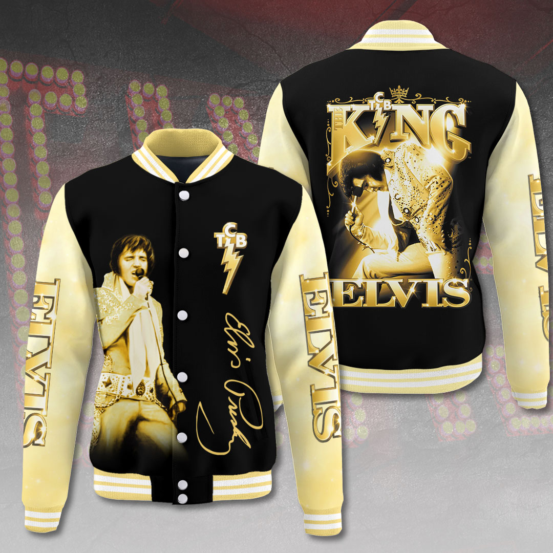 Elvis Presley Varsity Jacket Light Yellow