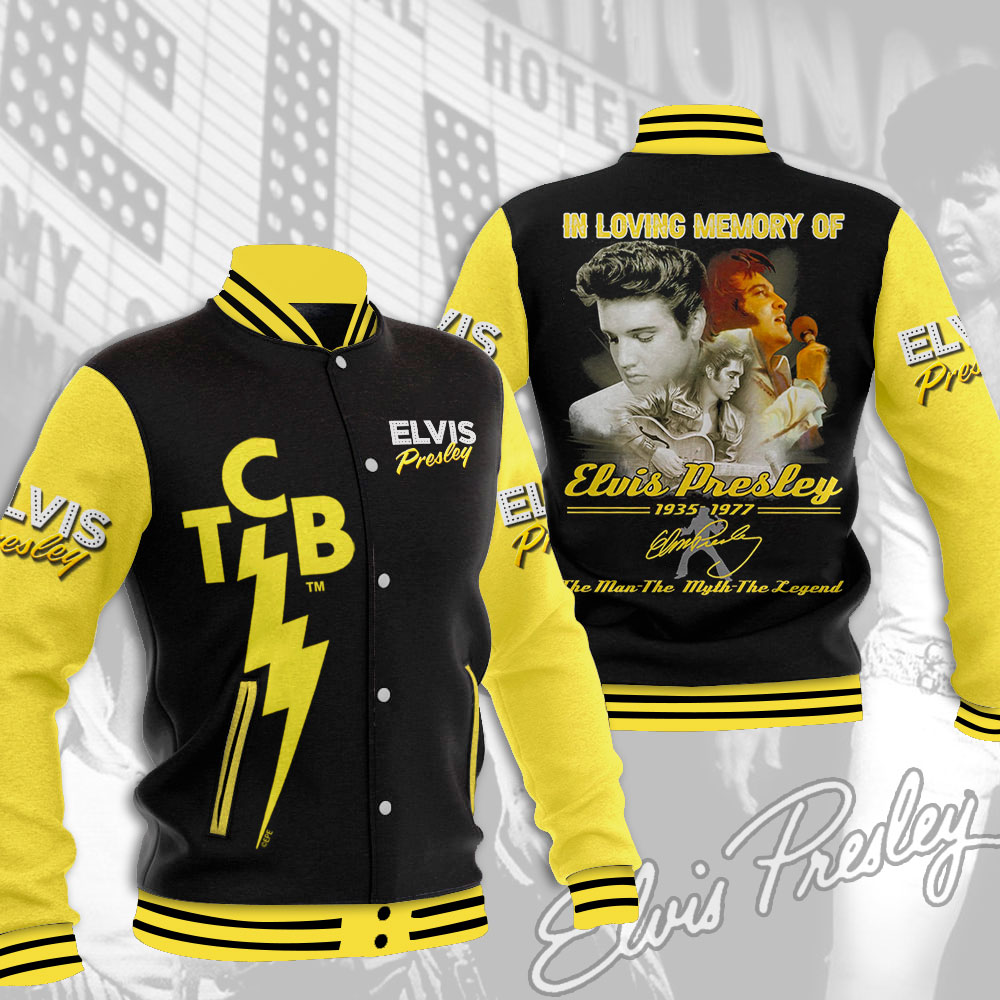 Elvis Inspired Blue Tour Varsity Jacket 1956 Tribute Edition