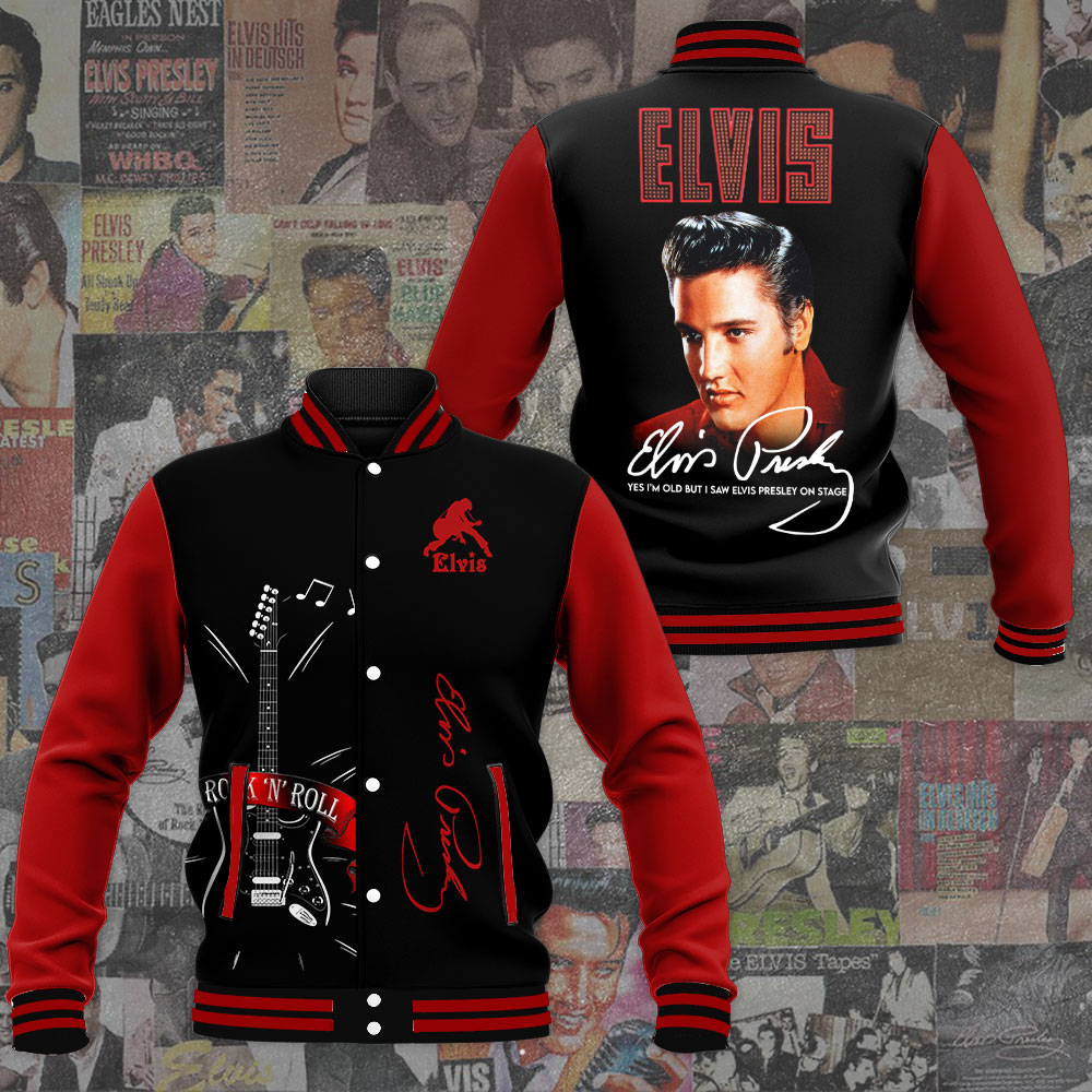 Elvis Presley Inspired Pink Tcb Varsity Jacket 90Th Anniversary