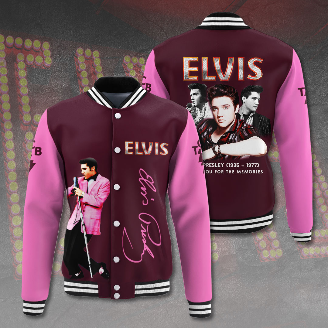 Elvis Inspired Black Gold Varsity Jacket Taking Care Of Business