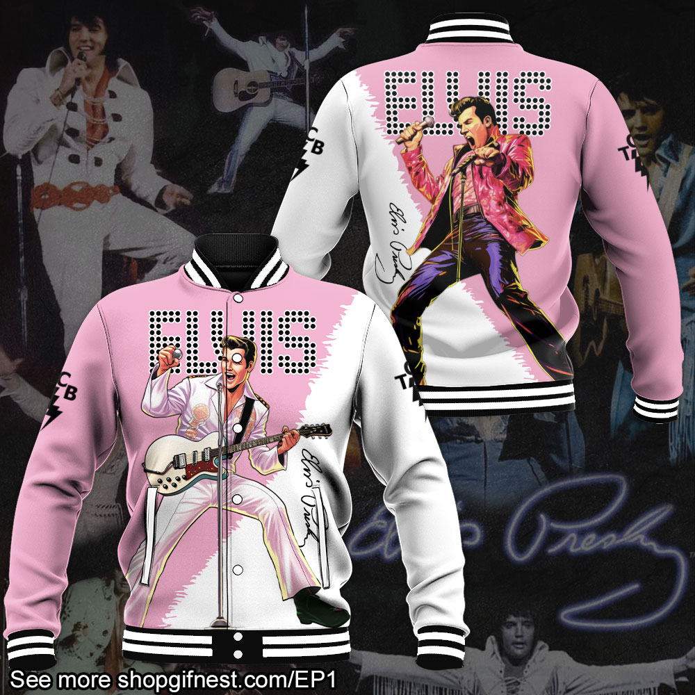 Elvis Presley Inspired Green Tribute Varsity Jacket Classic Style