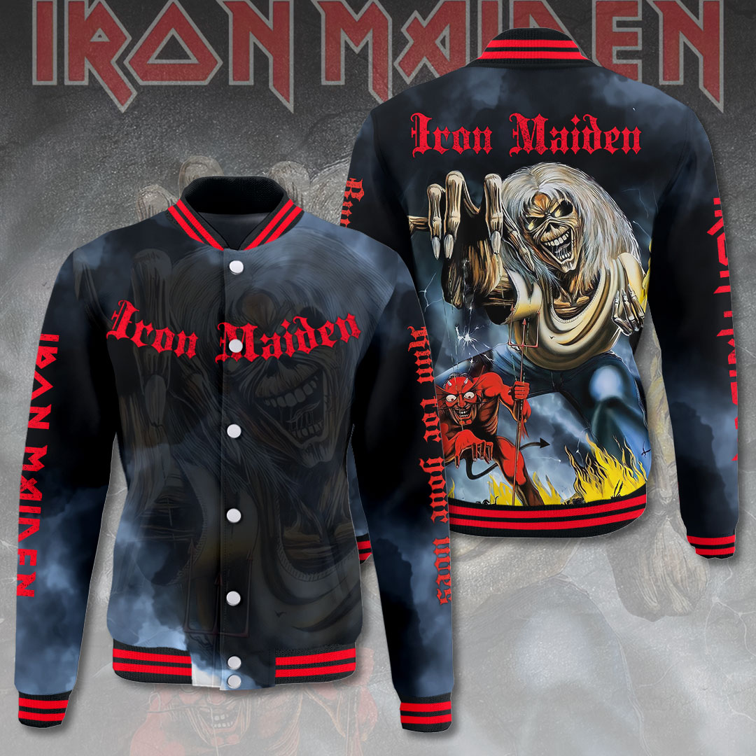 Iron Maiden Legacy Of The Beast Varsity Jacket Retro Style