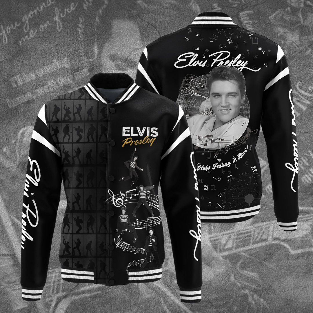 Elvis Inspired Purple Glow Varsity Jacket Limited Tribute Edition