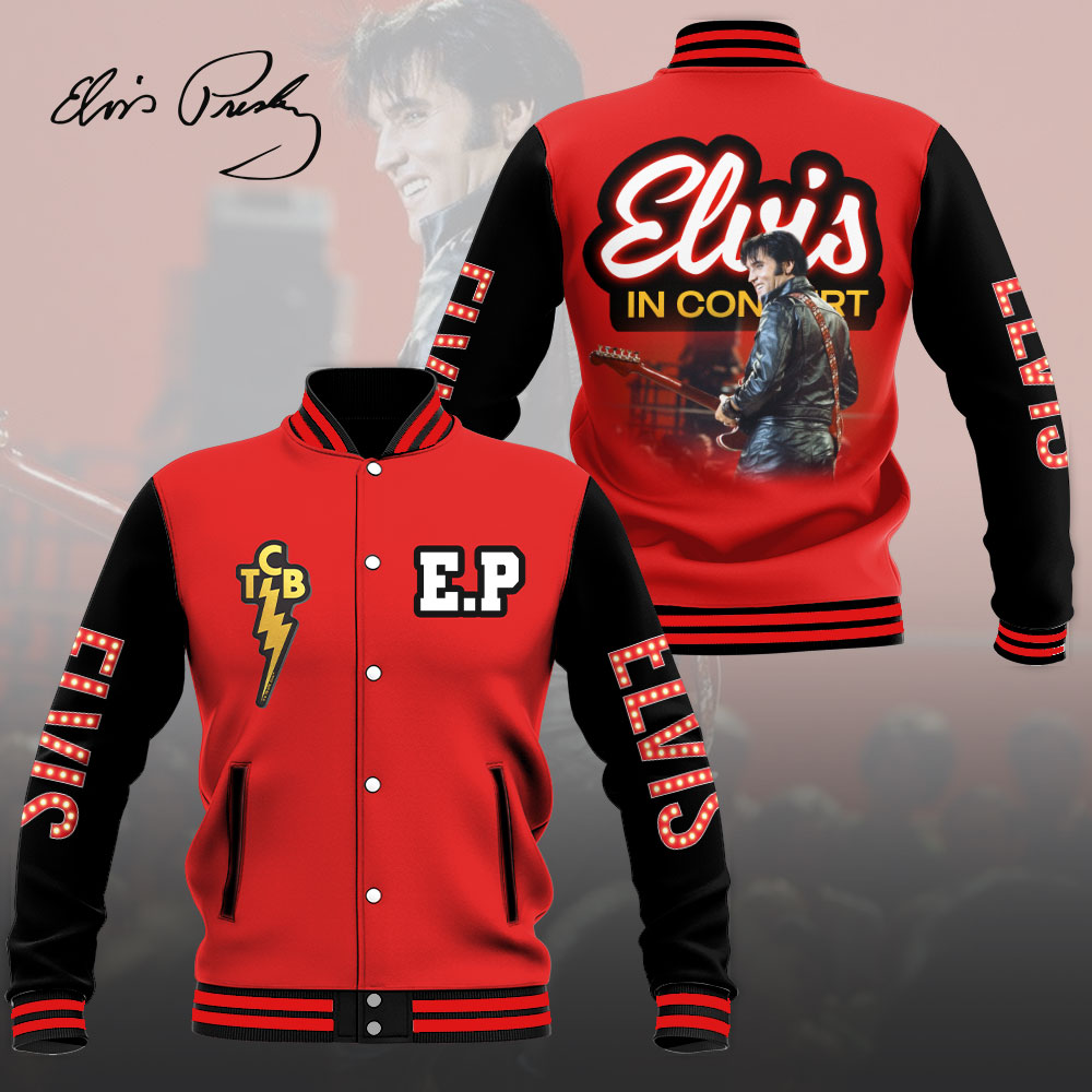 Elvis Week Tribute Varsity Jacket Blue Lightning Collector Edition