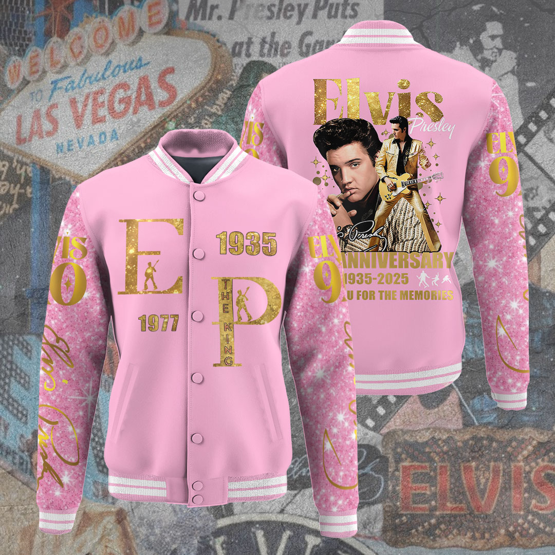 Elvis Week Retro Varsity Jacket Red Black Collector Drop
