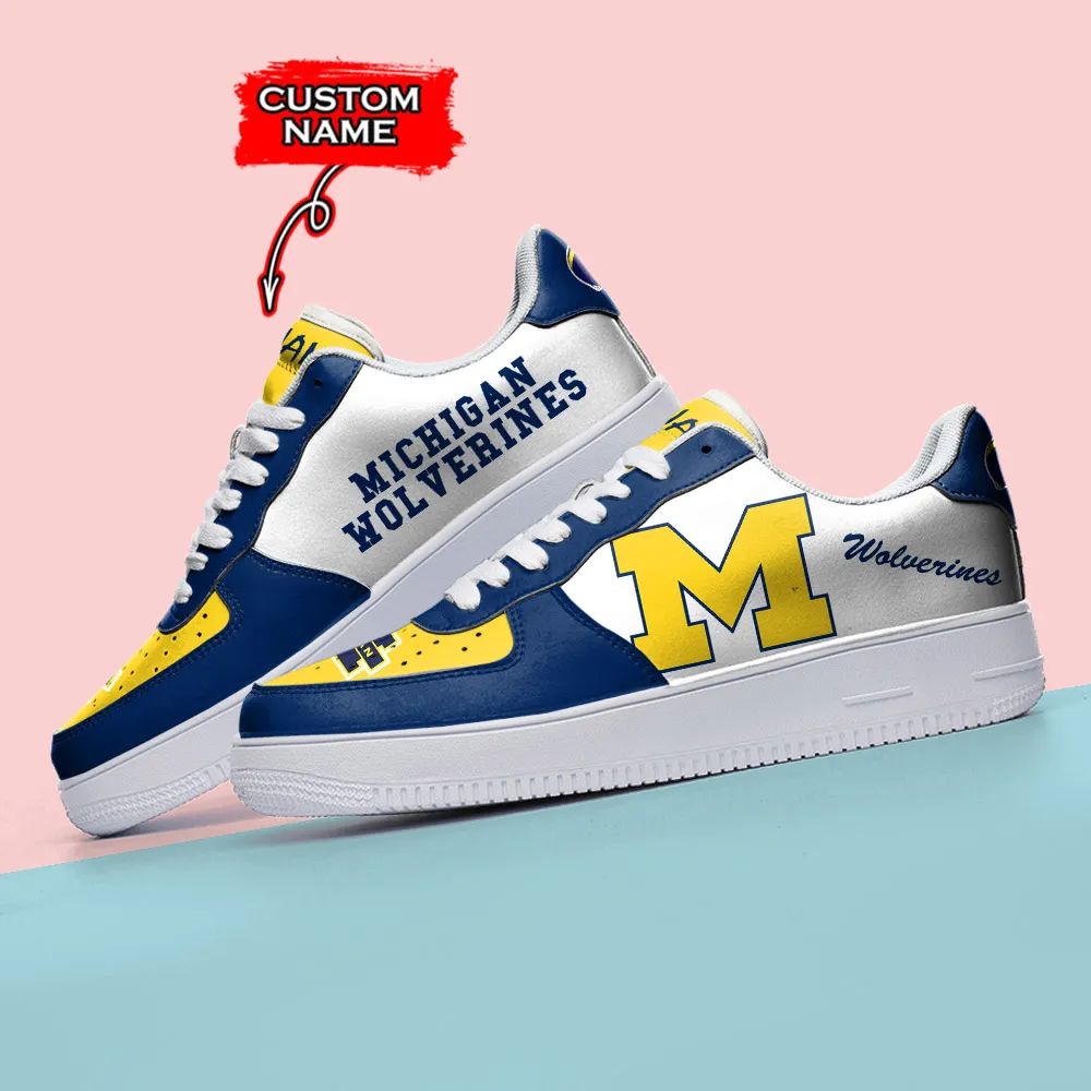Michigan Wolverines Ncaa Sport Team Air Force 1 Shoes For Men And Women - Image 3