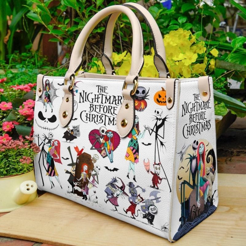 The Nightmare Before Christmas Jack Skellington And Sally Tnbc Classic Leather Bag Nightmare Couple Love