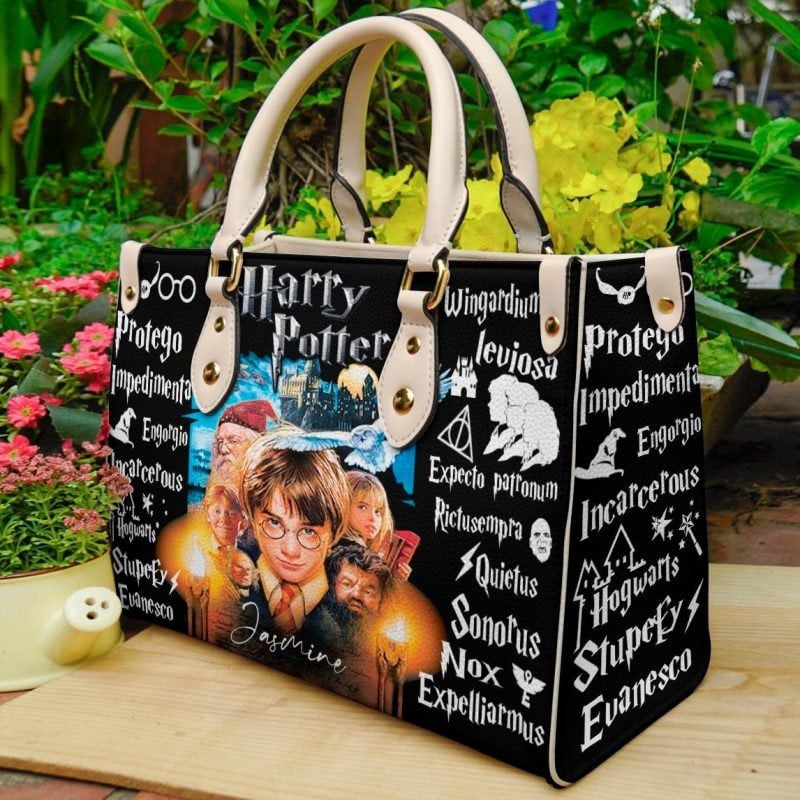 Harry Potter Hermione Granger Ronald Weasley Rubeus Hagrid Albus Dumbledore Bflairs Leather Bag Spells