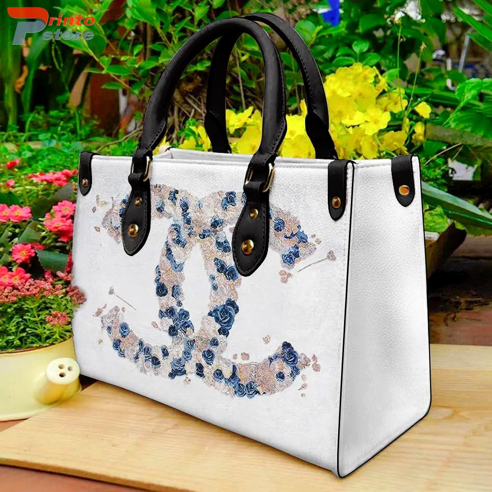 Chanel black and white Leather Handbag Luxury Chanel Bags 2025
