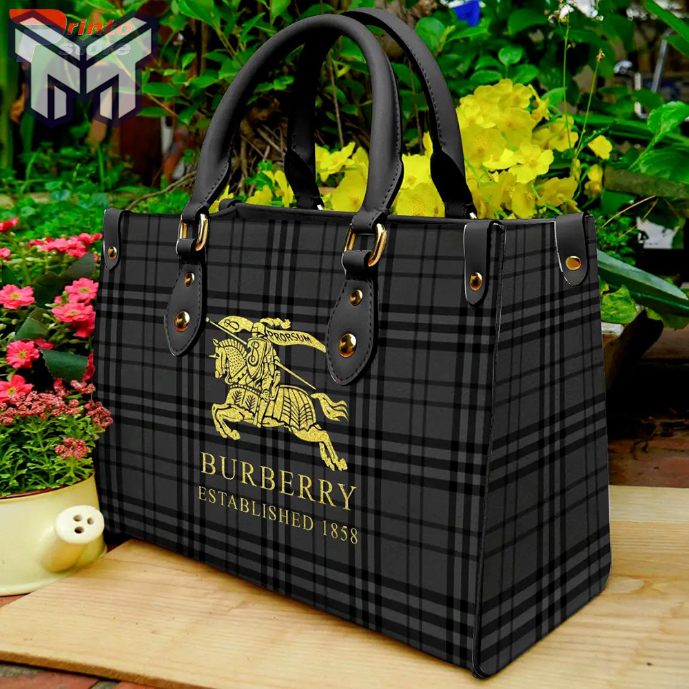 Burberry Leather Handbag Luxury Brand Burberry Horse and Equestrian Logo Bags 2025