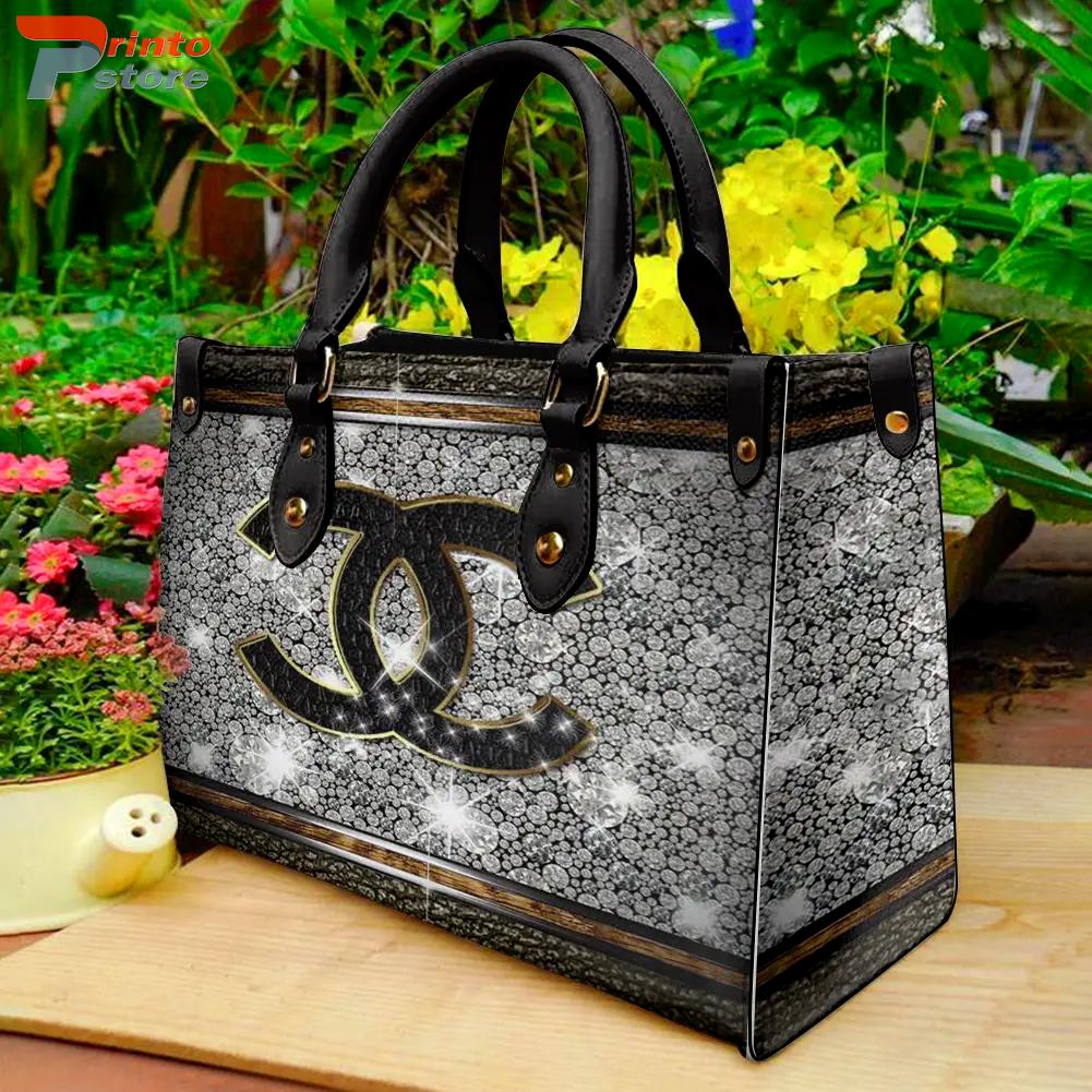 Chanel black logo Leather Handbag Luxury Chanel Bags 2025