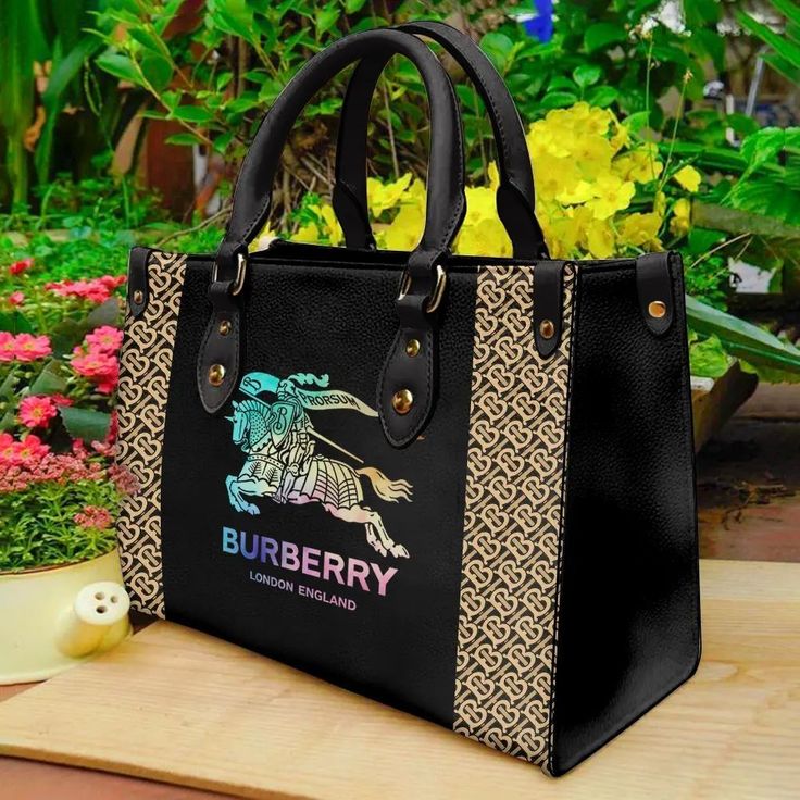 Burberry Unicorn Pattern Women Leather Handbag Burberry Bags 2025