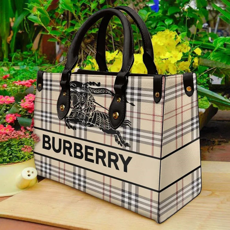 Burberry horse and equestrian logo Women Leather Handbag Burberry Bags 2025