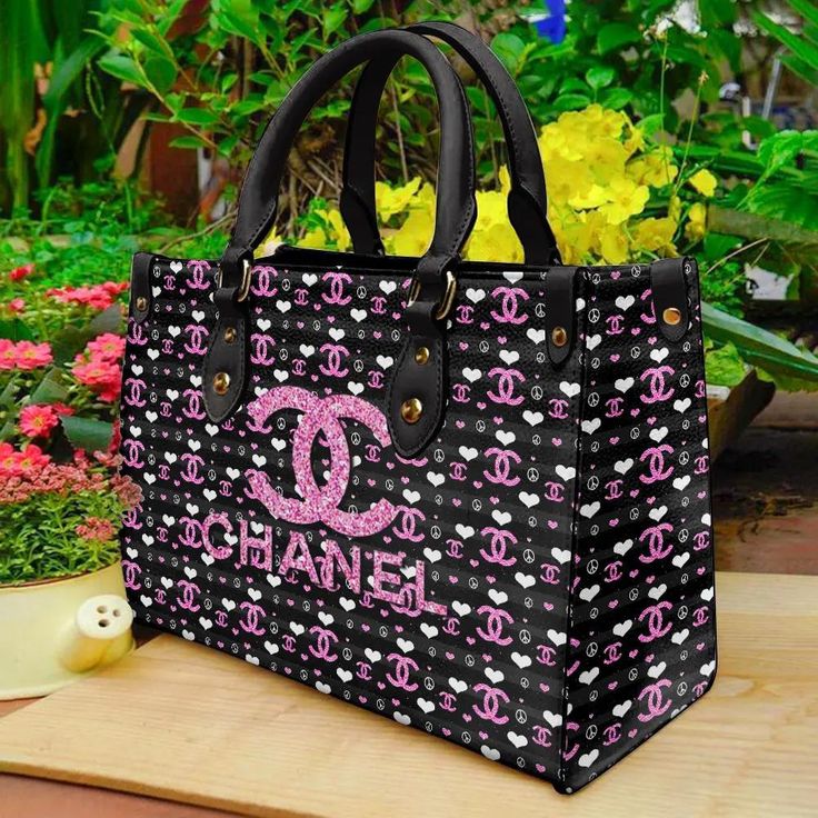 Chanel vintage monogram pattern handbag with pink logo Leather Handbag 3D Chanel Bags 2025