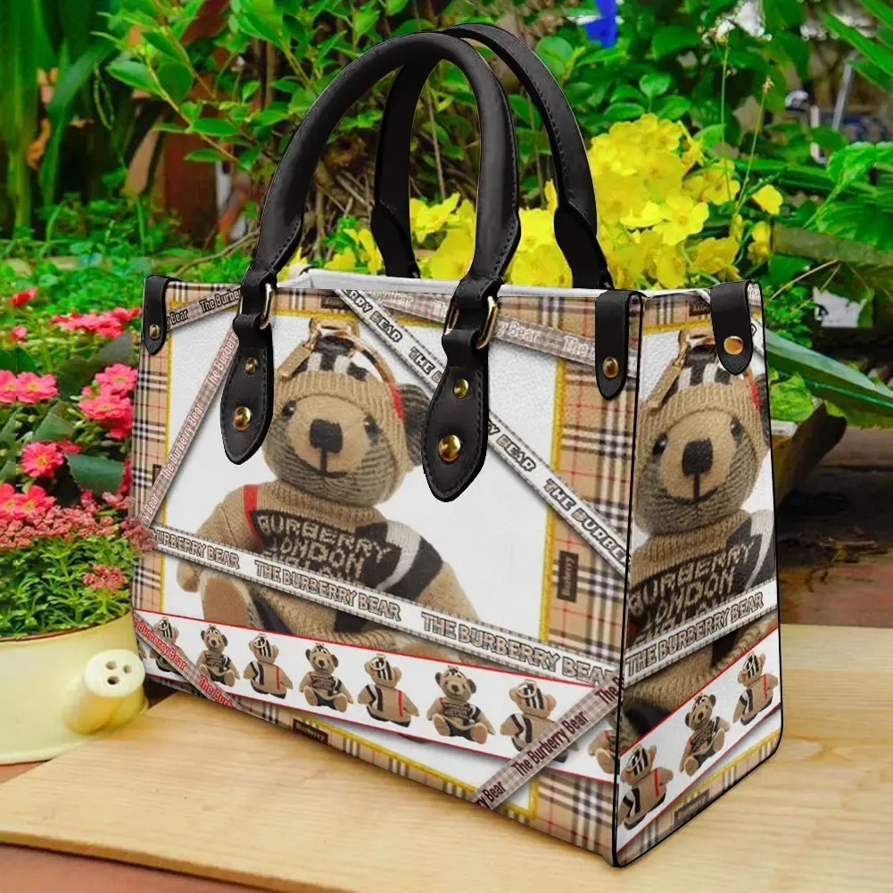 Burberry Leather Hand Bag Purse Luxury