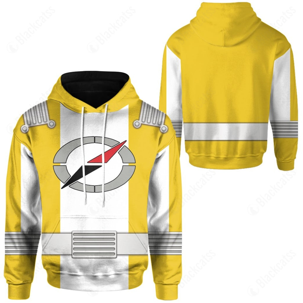 Power Rangers: Operation Overdrive Yellow Ranger Costume Cosplay Hoodie Tracksuiit Sweatpants Cosplaytracksuit - Image 3