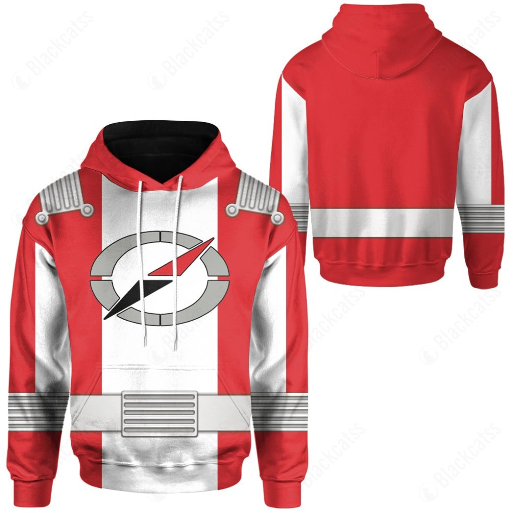 Power Rangers: Operation Overdrive Red Ranger Costume Cosplay Hoodie Tracksuiit Sweatpants Cosplaytracksuit - Image 3