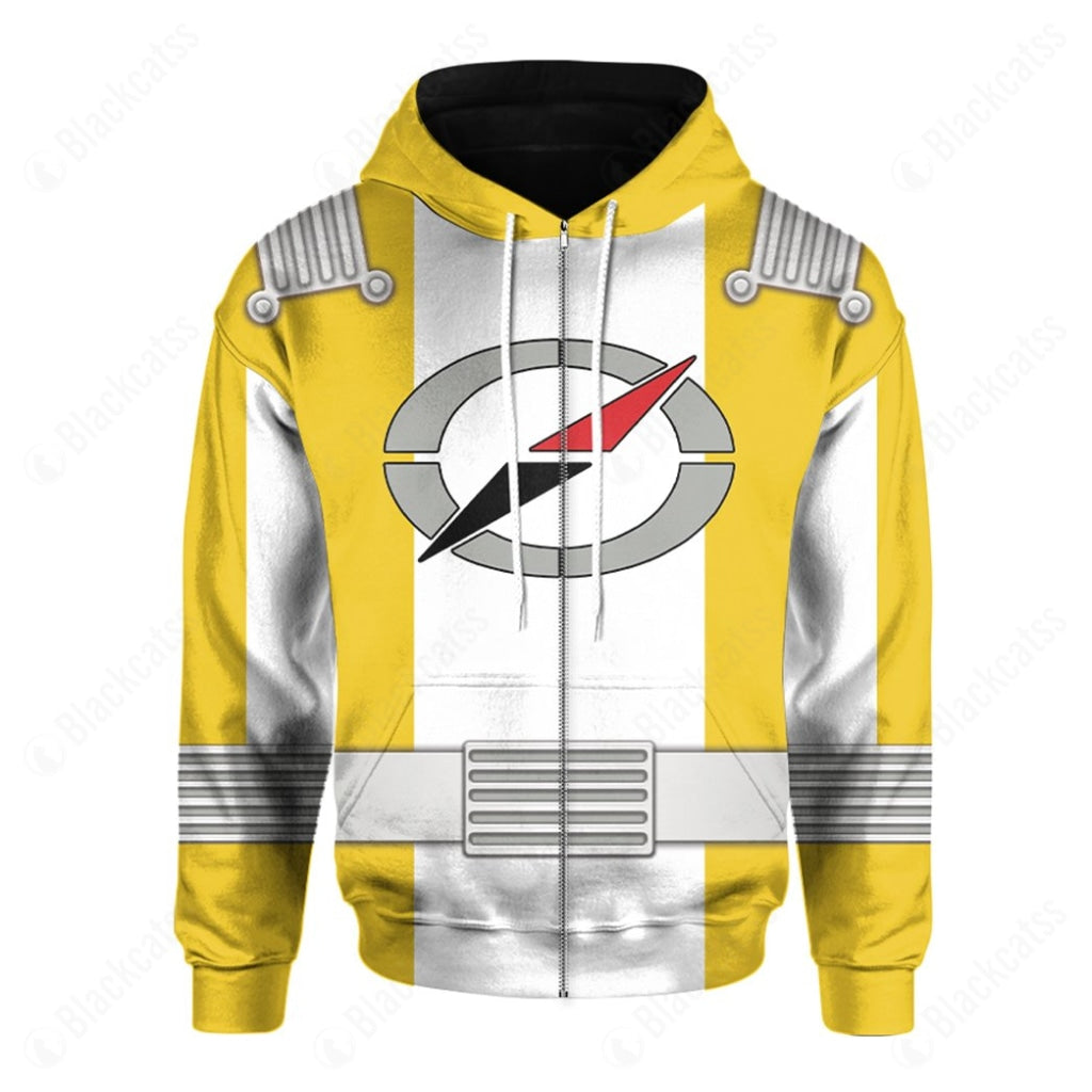Power Rangers: Operation Overdrive Yellow Ranger Costume Cosplay Hoodie Tracksuiit Sweatpants Cosplaytracksuit - Image 4