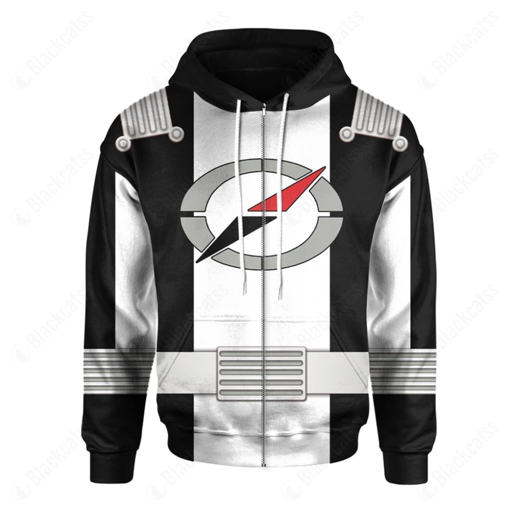 Power Rangers: Operation Overdrive Black Ranger Costume Cosplay Hoodie Tracksuiit Sweatpants Cosplaytracksuit - Image 4
