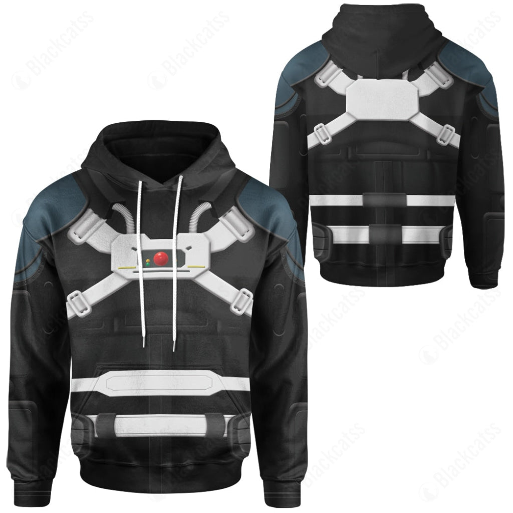 Power Rangers Turbo Phantom Ranger Costume Cosplay Hoodie Tracksuiit Sweatpants Cosplaytracksuit - Image 3
