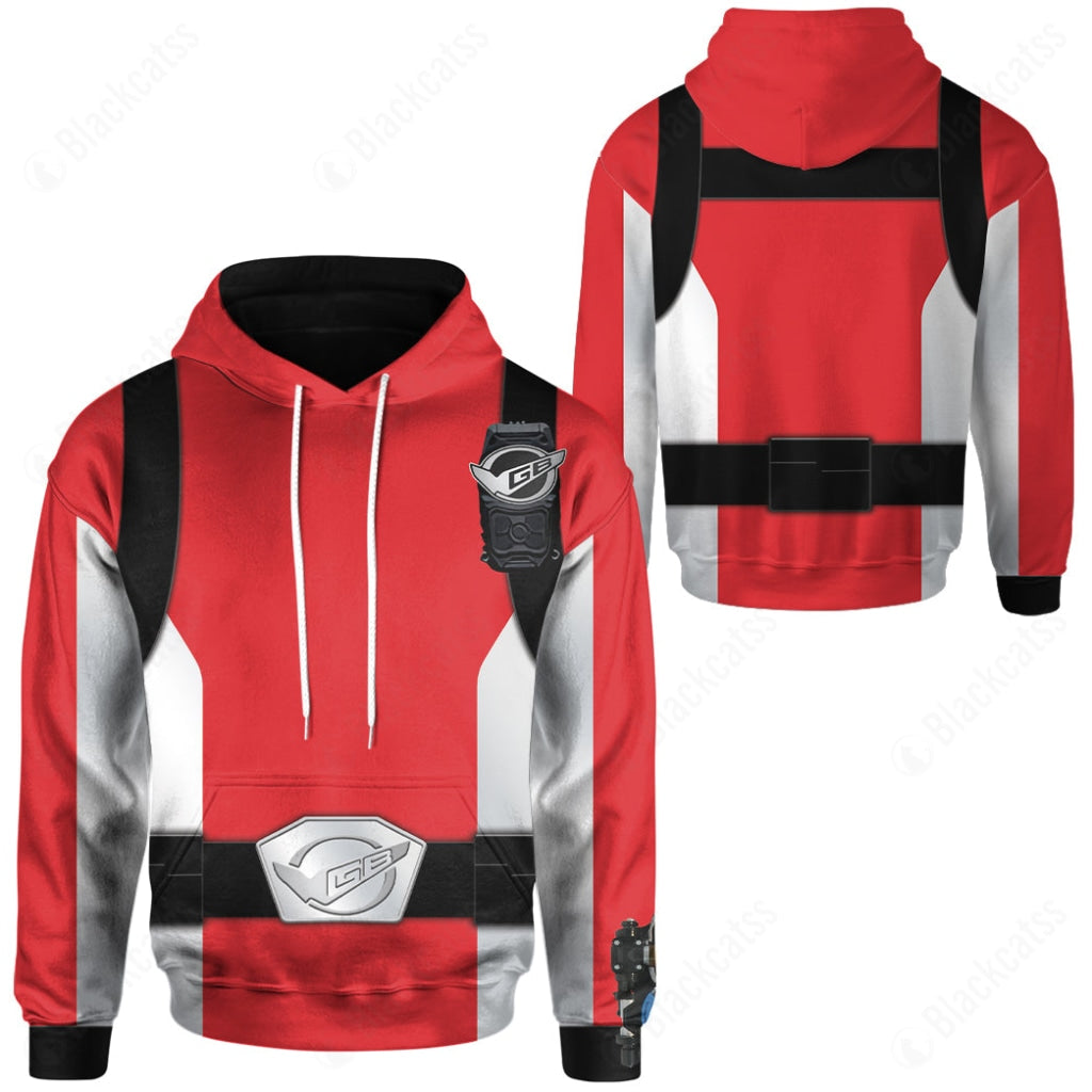 Power Rangers Beast Morphers Red Costume Cosplay Hoodie Tracksuiit Sweatpants Cosplaytracksuit - Image 3