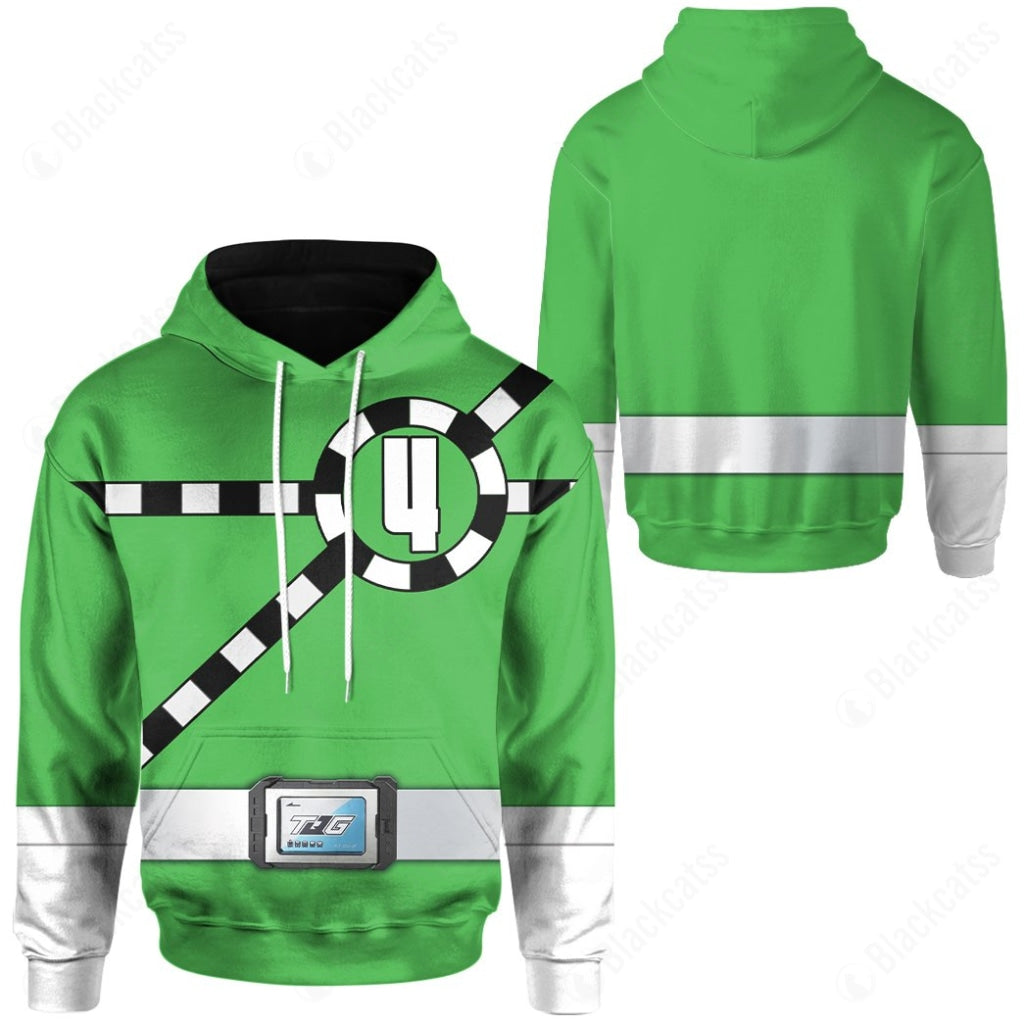 Ressha Sentai Toqger Toq 4Gou Green Costume Cosplay Hoodie Tracksuiit Sweatpants Cosplaytracksuit - Image 3