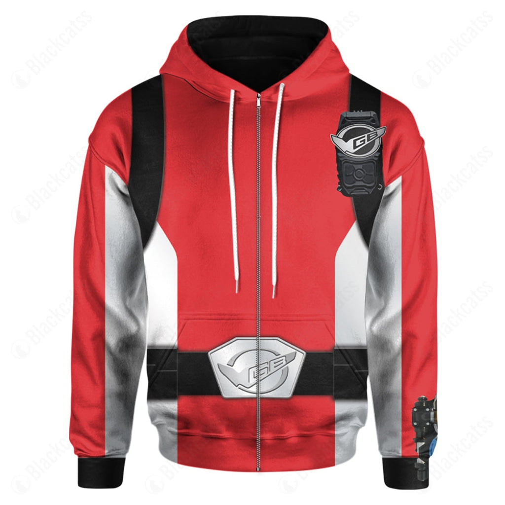 Power Rangers Beast Morphers Red Costume Cosplay Hoodie Tracksuiit Sweatpants Cosplaytracksuit - Image 4