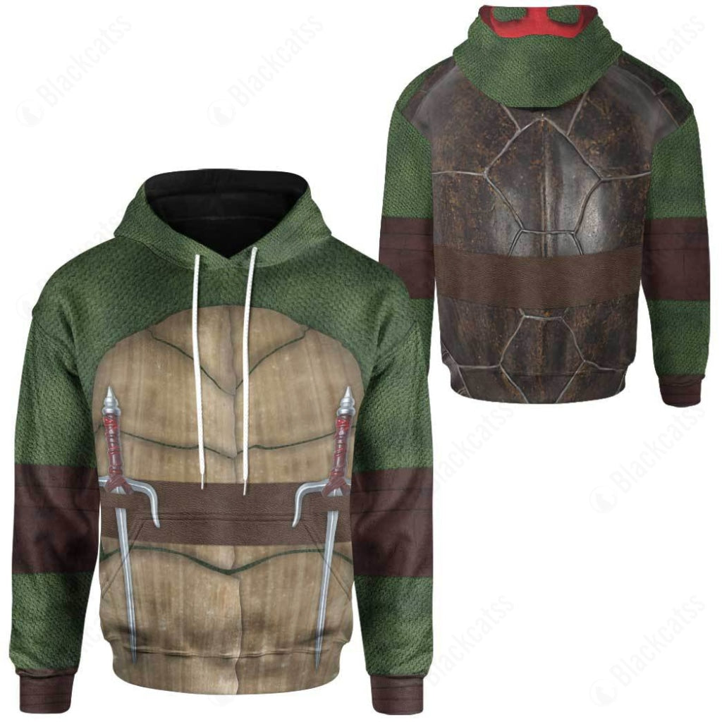 Movie Tmnt Nightwatcher Raphael Raph Costume Cosplay Hoodie Tracksuiit Sweatpants Cosplaytracksuit - Image 3