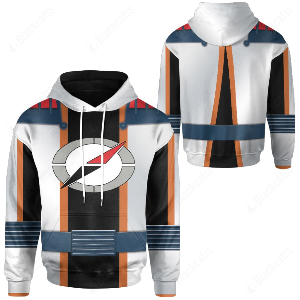 Power Rangers: Operation Overdrive Mercury Ranger Costume Cosplay Hoodie Tracksuiit Sweatpants Cosplaytracksuit - Image 3