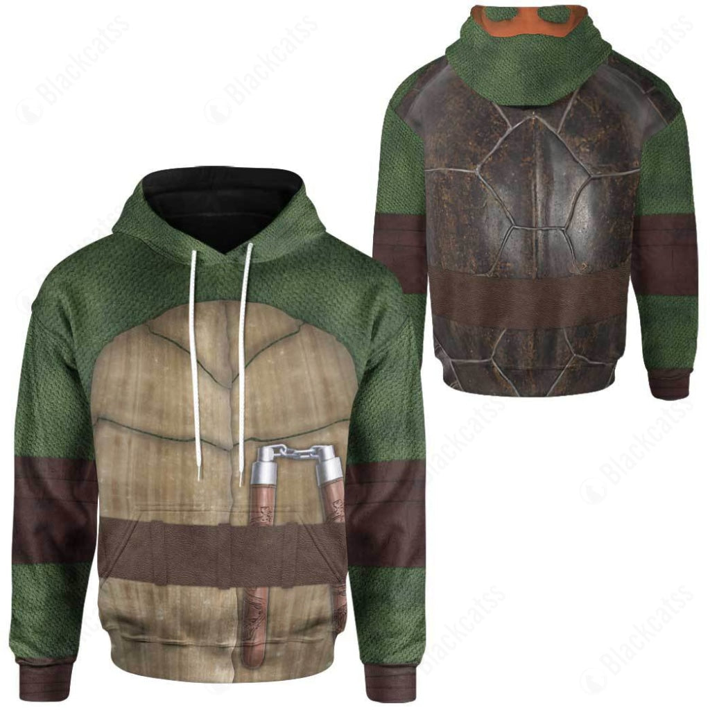 Movie Tmnt Michelangelo Mikey Costume Cosplay Hoodie Tracksuiit Sweatpants Cosplaytracksuit - Image 3