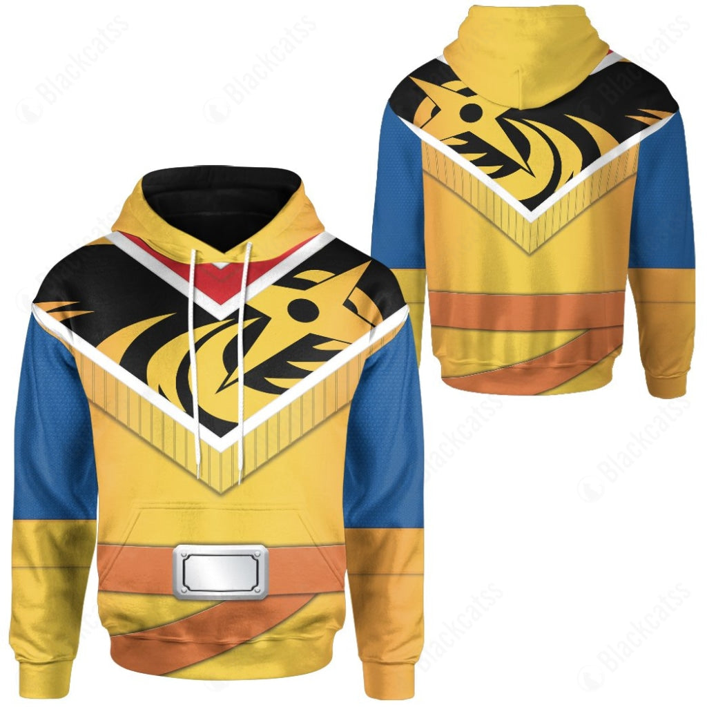 Power Ranger Ninja Steel Gold Ranger Costume Cosplay Hoodie Tracksuiit Sweatpants Cosplaytracksuit - Image 3