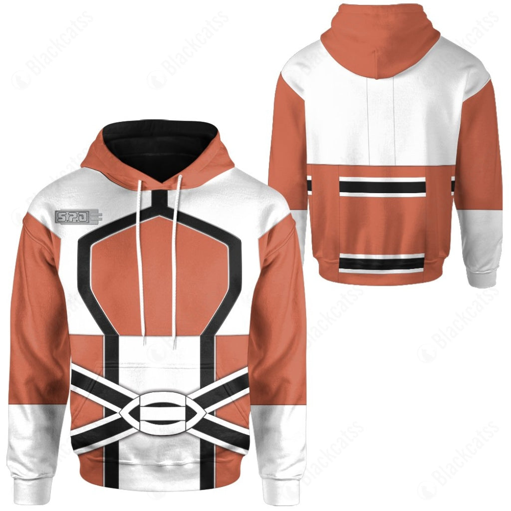 S.P.D Power Rangers Kat Ranger Costume Cosplay Hoodie Tracksuiit Sweatpants Cosplaytracksuit - Image 3