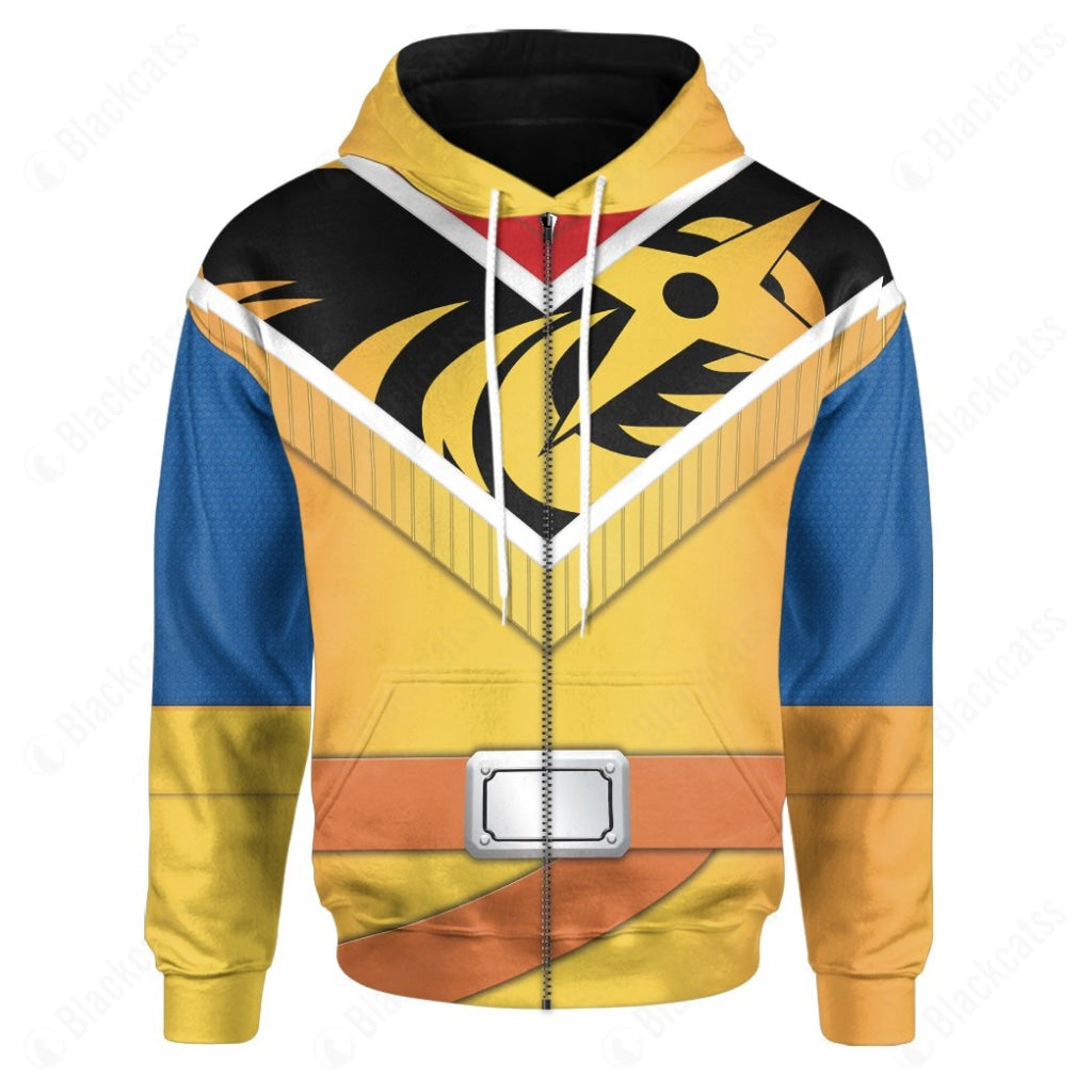 Power Ranger Ninja Steel Gold Ranger Costume Cosplay Hoodie Tracksuiit Sweatpants Cosplaytracksuit - Image 4