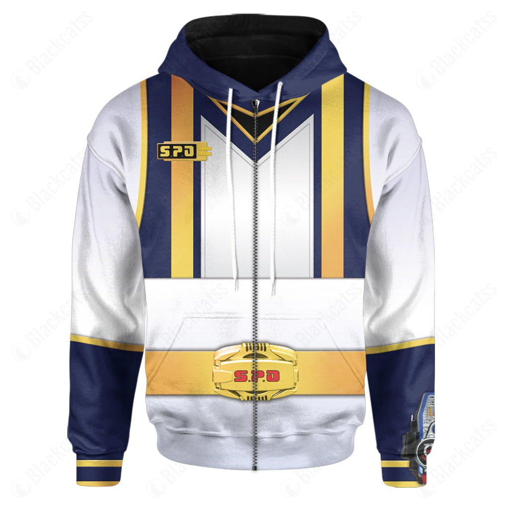 S.P.D Power Rangers Nova Ranger Costume Cosplay Hoodie Tracksuiit Sweatpants Cosplaytracksuit - Image 4
