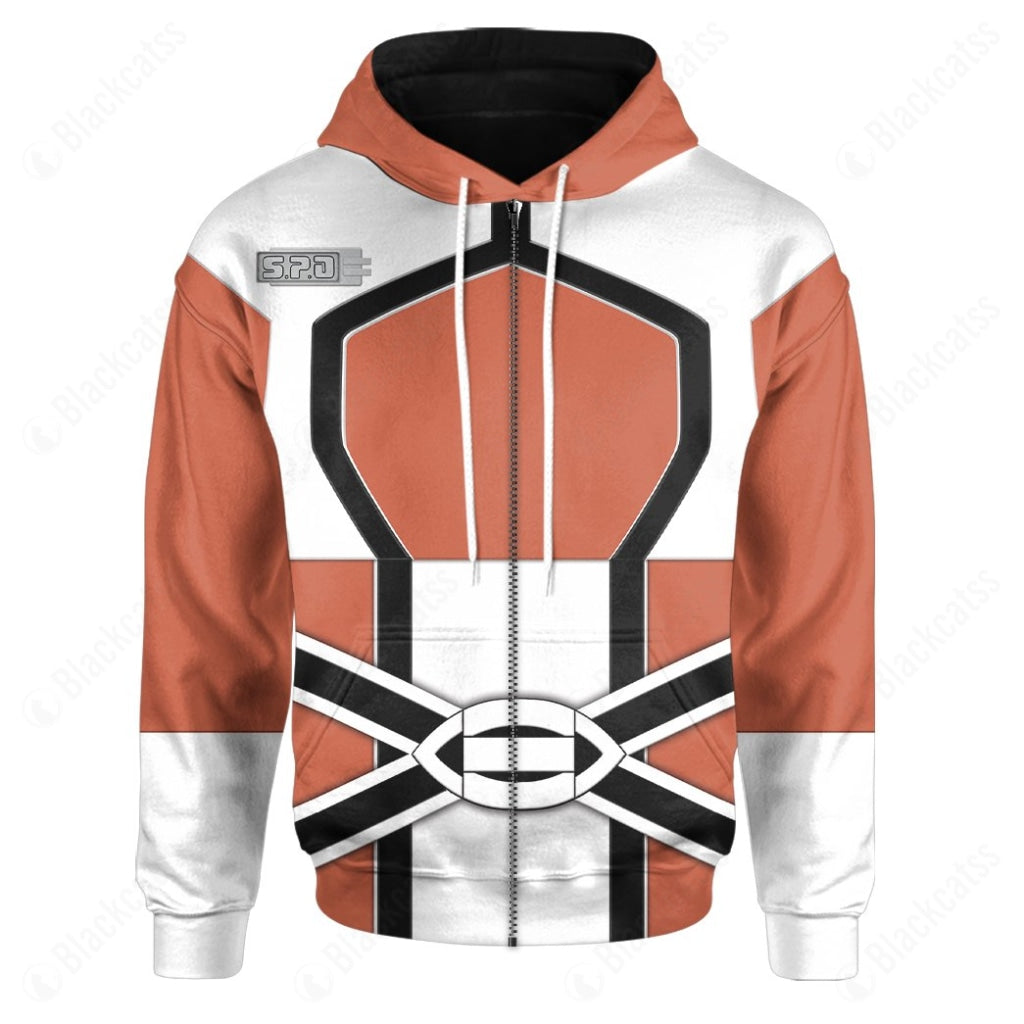 S.P.D Power Rangers Kat Ranger Costume Cosplay Hoodie Tracksuiit Sweatpants Cosplaytracksuit - Image 4