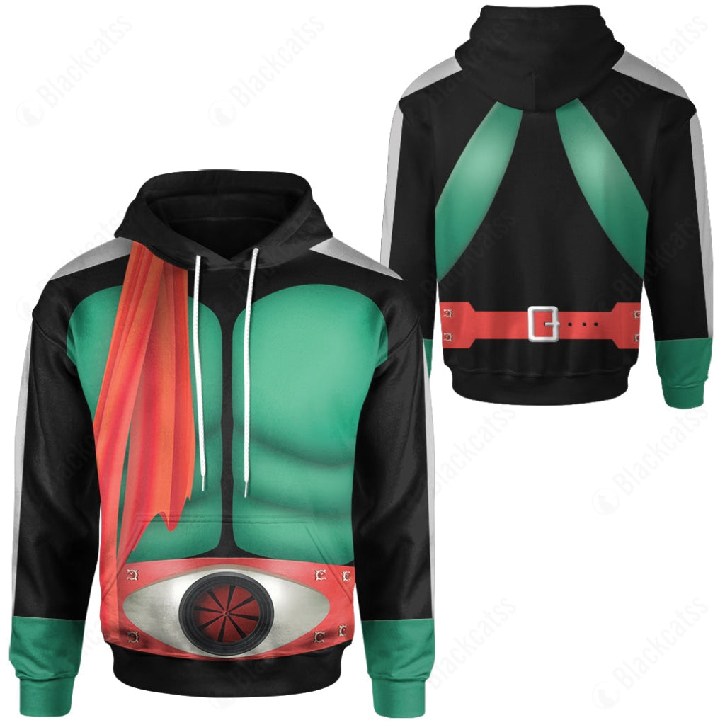 Kamen Rider Black Rx Kamen Rider 2 Costume Cosplay Hoodie Tracksuiit Sweatpants Cosplaytracksuit - Image 3