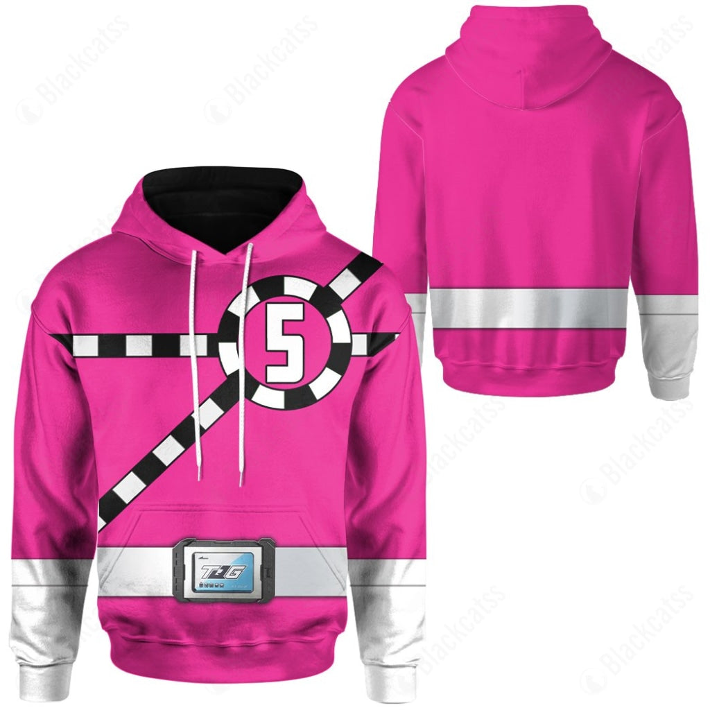 Ressha Sentai Toqger Toq 5Gou Pink Costume Cosplay Hoodie Tracksuiit Sweatpants Cosplaytracksuit - Image 3