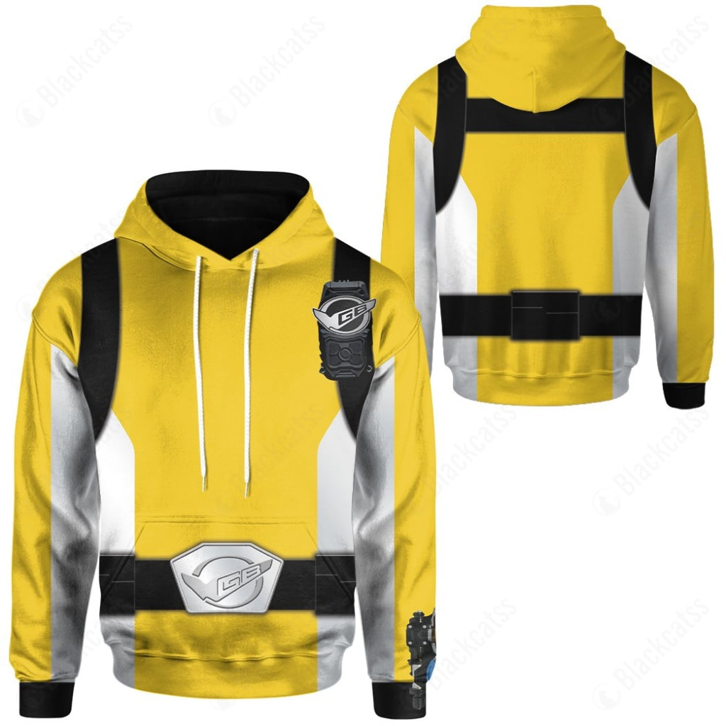 Power Rangers Beast Morphers Yellow Costume Cosplay Hoodie Tracksuiit Sweatpants Cosplaytracksuit - Image 3