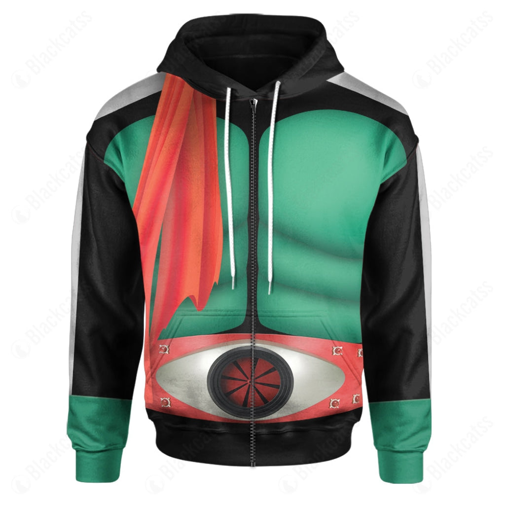 Kamen Rider Black Rx Kamen Rider 2 Costume Cosplay Hoodie Tracksuiit Sweatpants Cosplaytracksuit - Image 4