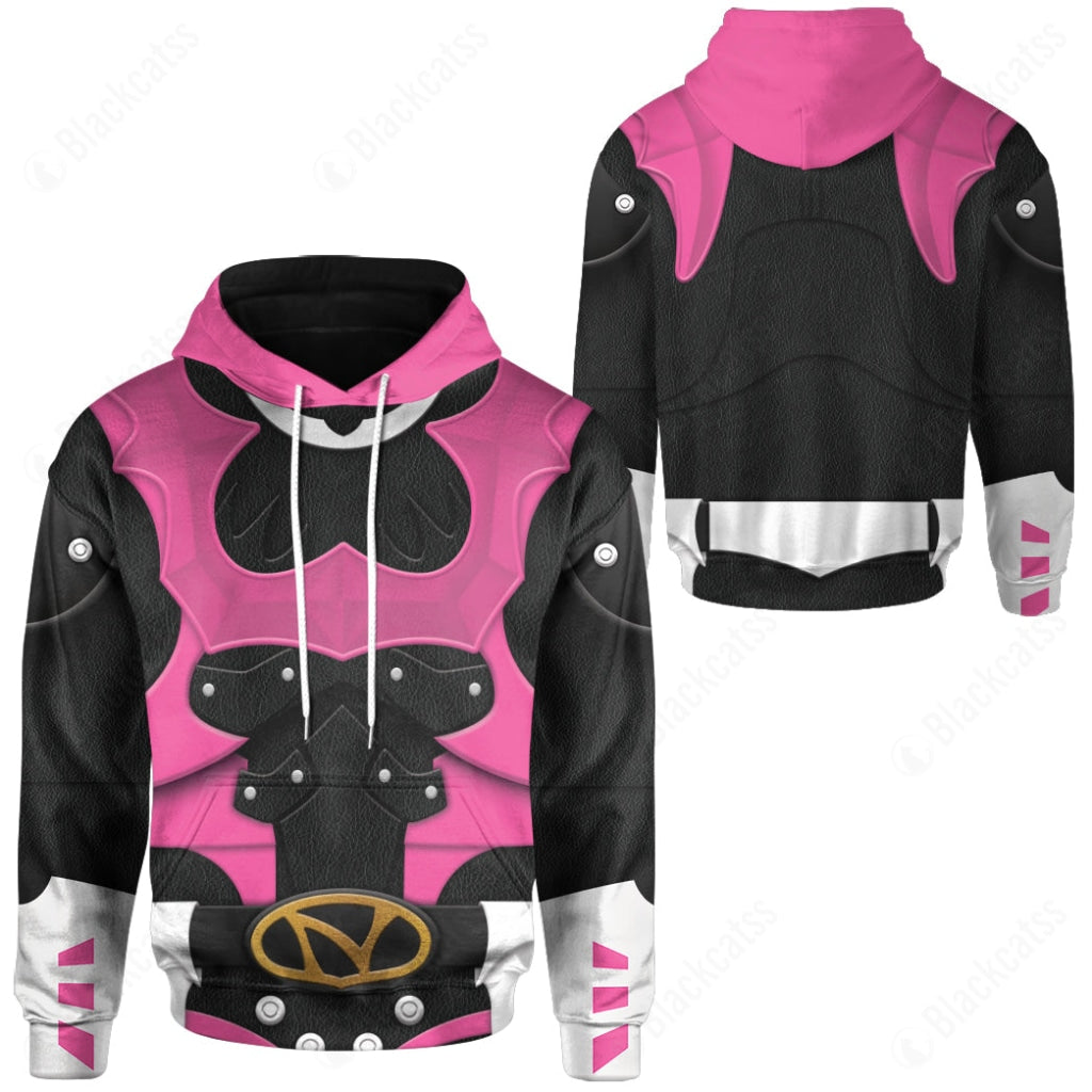 Psycho Rangers Pink Psycho Costume Cosplay Hoodie Tracksuiit Sweatpants Cosplaytracksuit - Image 3